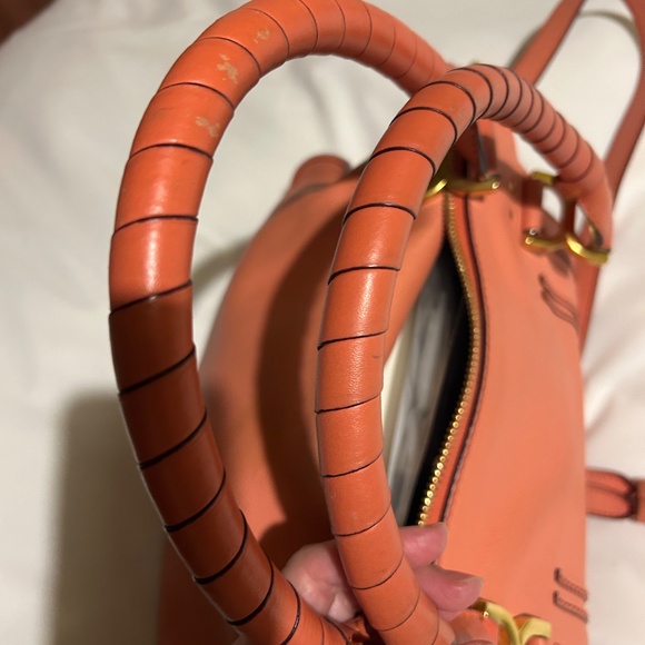 Chloe Medium Marcie Satchel Coral - Picture 16 of 16